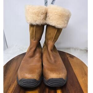 UGG Australia Bandon Gore Tex Brown Sherpa Lined Winter Warm Women's Boots US 10